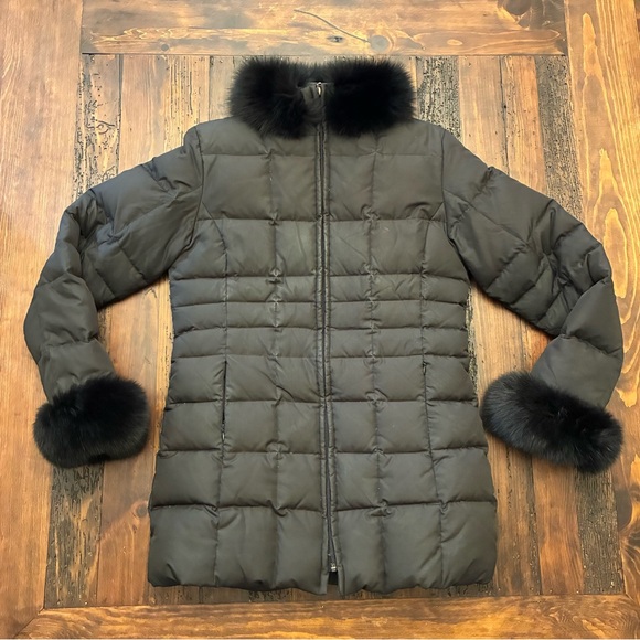 Marvin Richards Jackets & Blazers - Marvin Richards Black Down Puffer Jacket with Fur Trim
